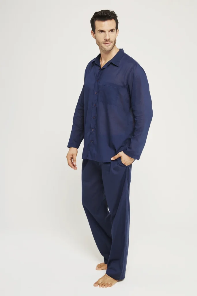 Pour Les Femmes Men's Classic Navy PJ Set